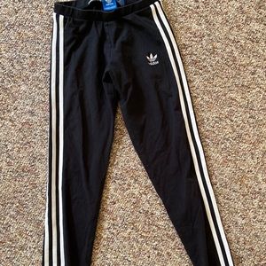 Adidas 3 Stripe Black Leggings